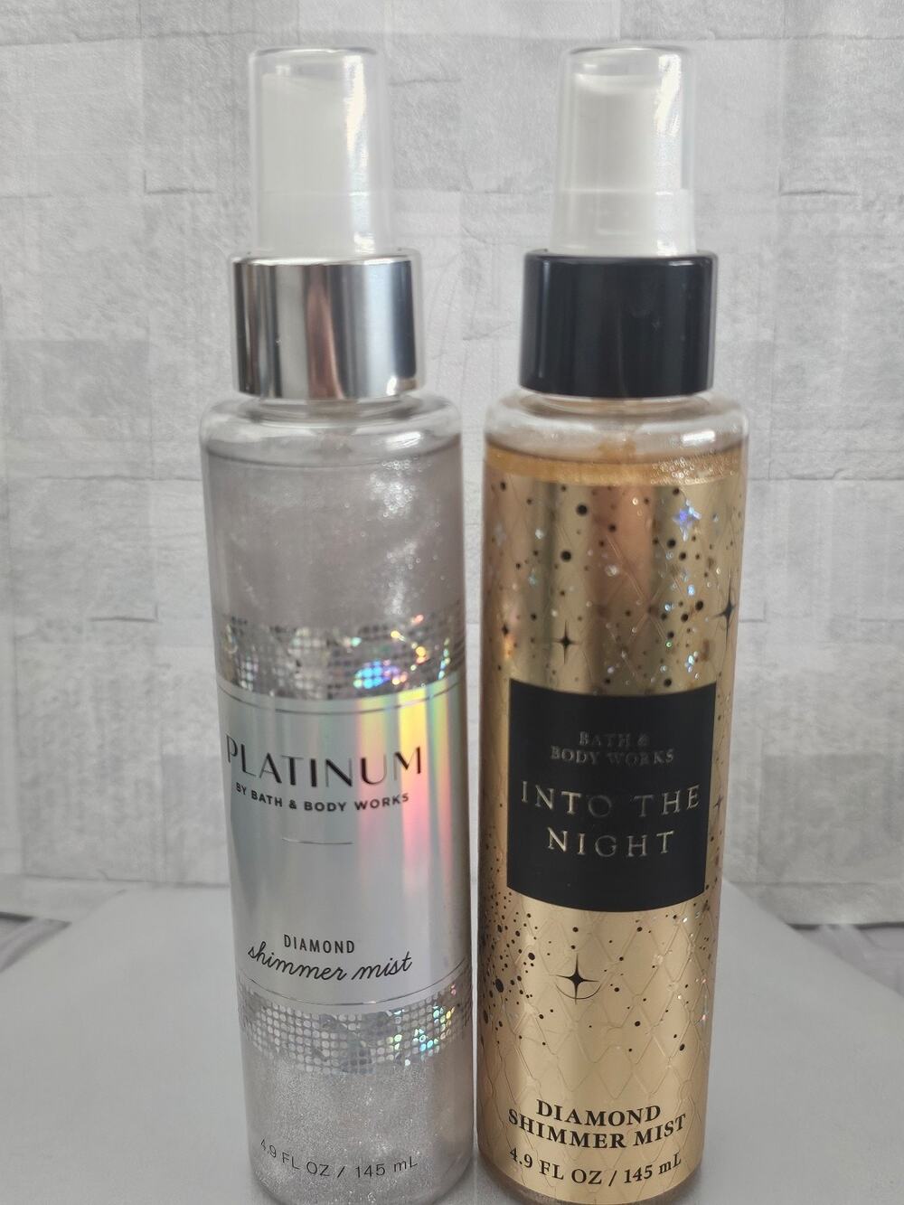 Bath & Body Works Platinum & Into The Night Diamond Shimmer Mist